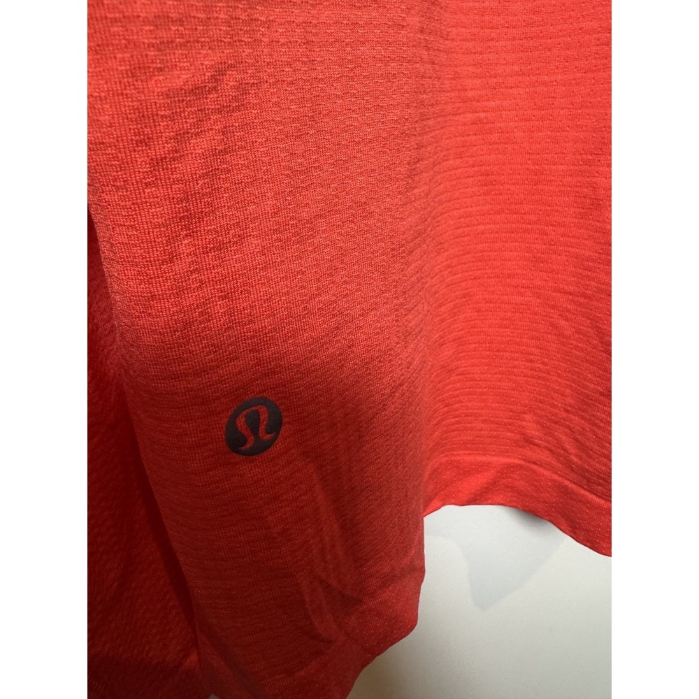 Lululemon Men's Orange Long Sleeve Athletic Workout Fitness Top Shirt Sz XL - Picture 5 of 5